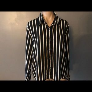 Forever 21 Button Down Striped Blouse